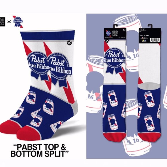Pabst Beer Athletic Crew Socks - NEW Fast Ship - Picture 2 of 3